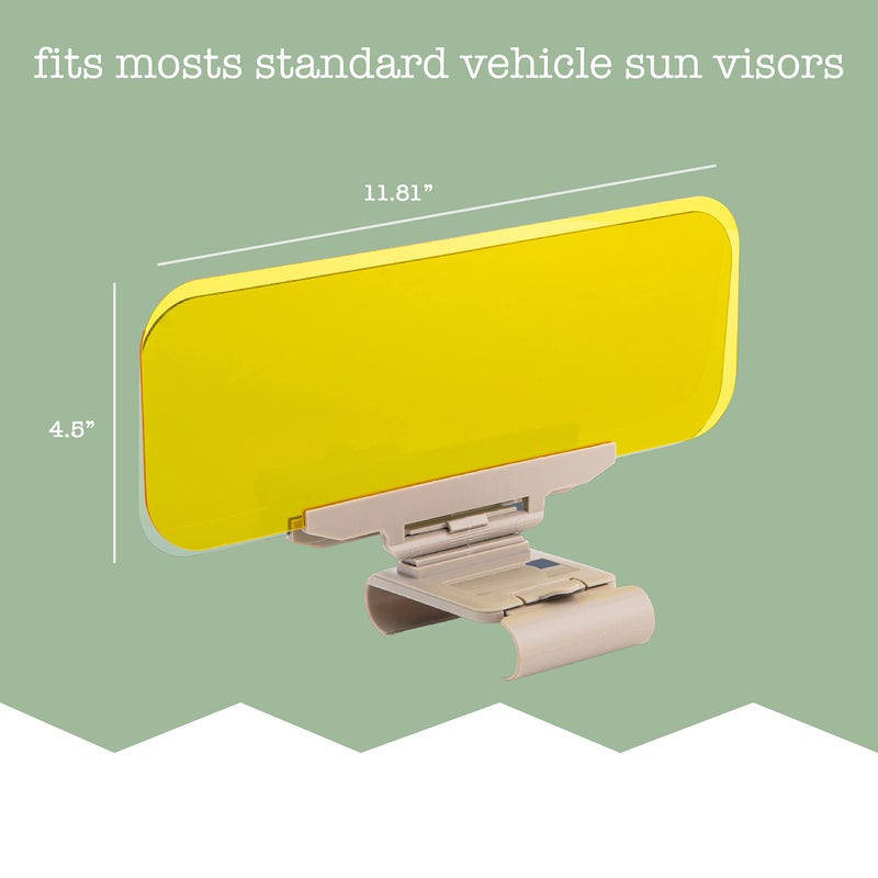 ZONETECH Day and Night Anti-Glare Car Windshield Visor - Premium Quality Universal Sunshade and Anti-Dazzle Night-time Driving Auto Accessory - Image 2